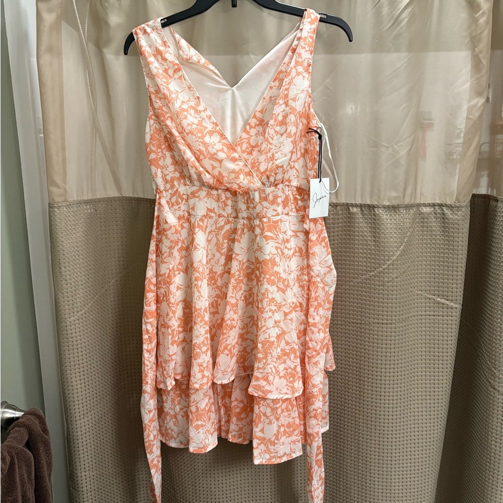 Japna Sleeveless Dress with Floral Design